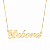 Personalized Name Necklace with Stone