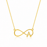 Personalized Infinity Letter Necklace in Gold