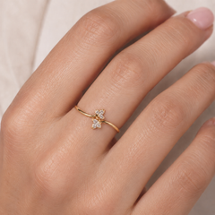 Everyday Sparkle 0.06ct Diamond Ring in 18K Gold
