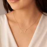 Personalized Double Name Necklace with Heart