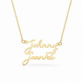 Personalized Double Name Necklace with Heart