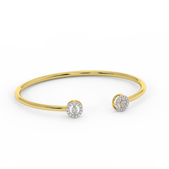 18K Gold Dancing Diamond Bangle