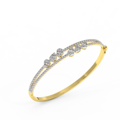 18K Gold Diamond Bangle