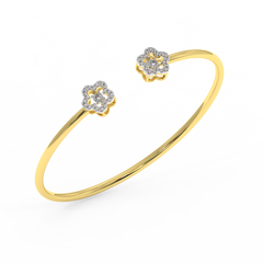 18K Gold Dancing Diamond Bangle