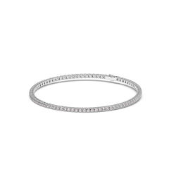 18K Gold Diamond Tennis Bracelet – Classic Round Setting