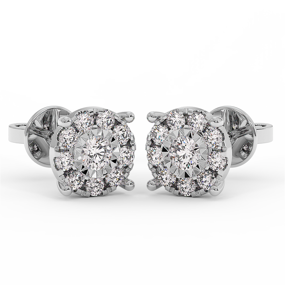 18K Gold Diamond Earrings
