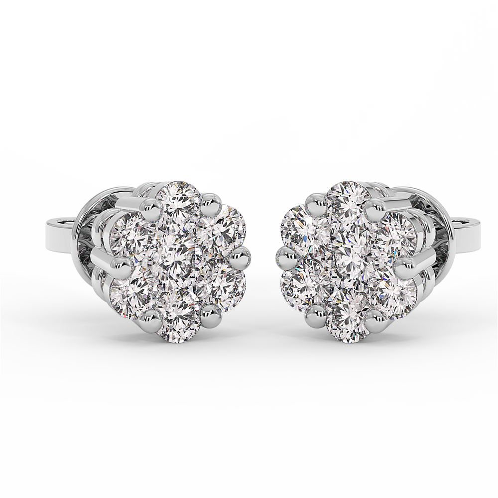 18K Gold Diamond Earrings