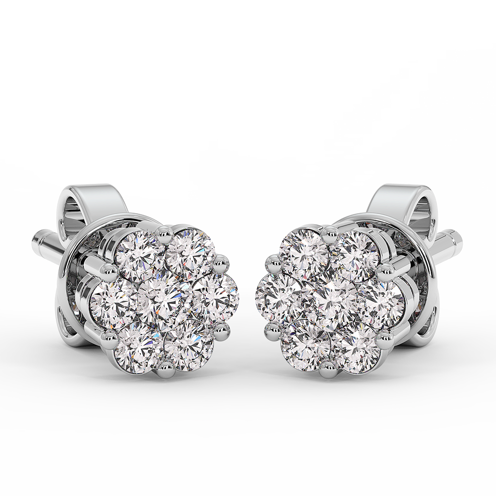 18K Gold Diamond Earrings