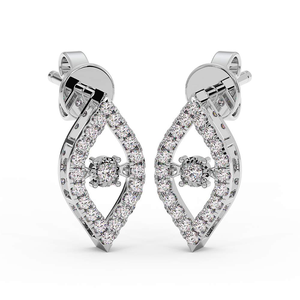 18K Gold Dancing Diamonds Earrings