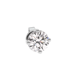 18K Gold Solitaire Diamond Stud Earrings
