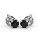 18K Gold Black Diamond Earrings