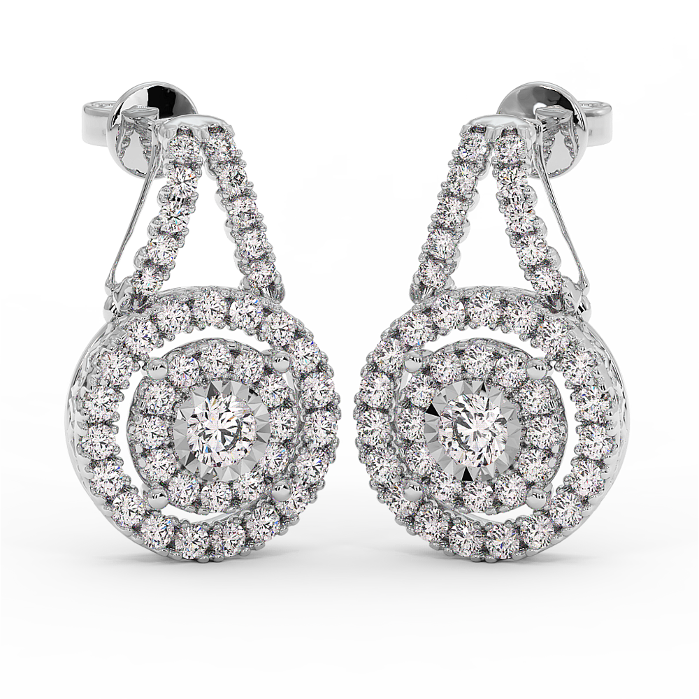 18K Gold Diamond Earrings