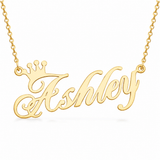 Personalized Crown Name Necklace