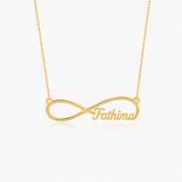 Personalized Infinity Name Necklace in 18K Gold