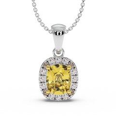18K Gold Yellow & White Diamond Pendant