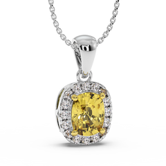 18K Gold Yellow & White Diamond Pendant