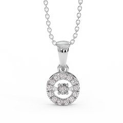 18K Gold Dancing Diamond Pendant