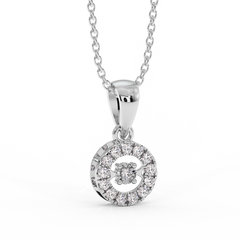 18K Gold Dancing Diamond Pendant