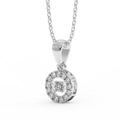 18K Gold Dancing Diamond Pendant