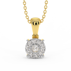 18K Gold Diamond Pendant