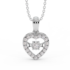 18K Gold Dancing Diamond Pendant