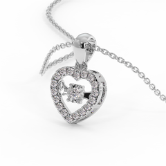 18K Gold Dancing Diamond Pendant