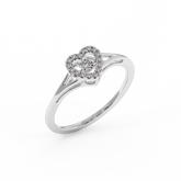 18K Gold Dancing Diamond Ring