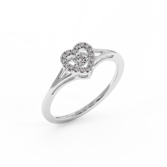 18K Gold Dancing Diamond Ring