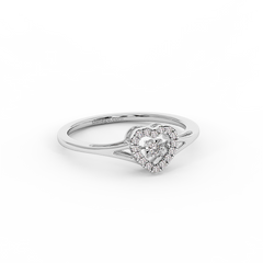 18K Gold Dancing Diamond Ring