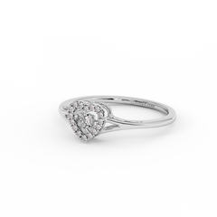 18K Gold Dancing Diamond Ring