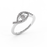 18K Gold Dancing Diamond Ring