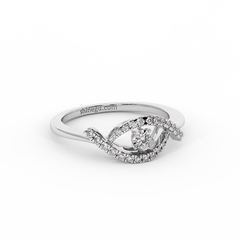 18K Gold Dancing Diamond Ring