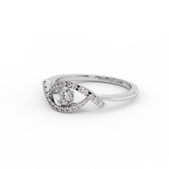 18K Gold Dancing Diamond Ring