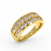 18K Gold Channel Setting Diamond Ring