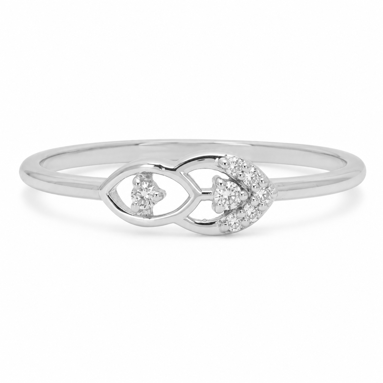 Everyday Sparkle 0.05ct Diamond Ring in 18K Gold
