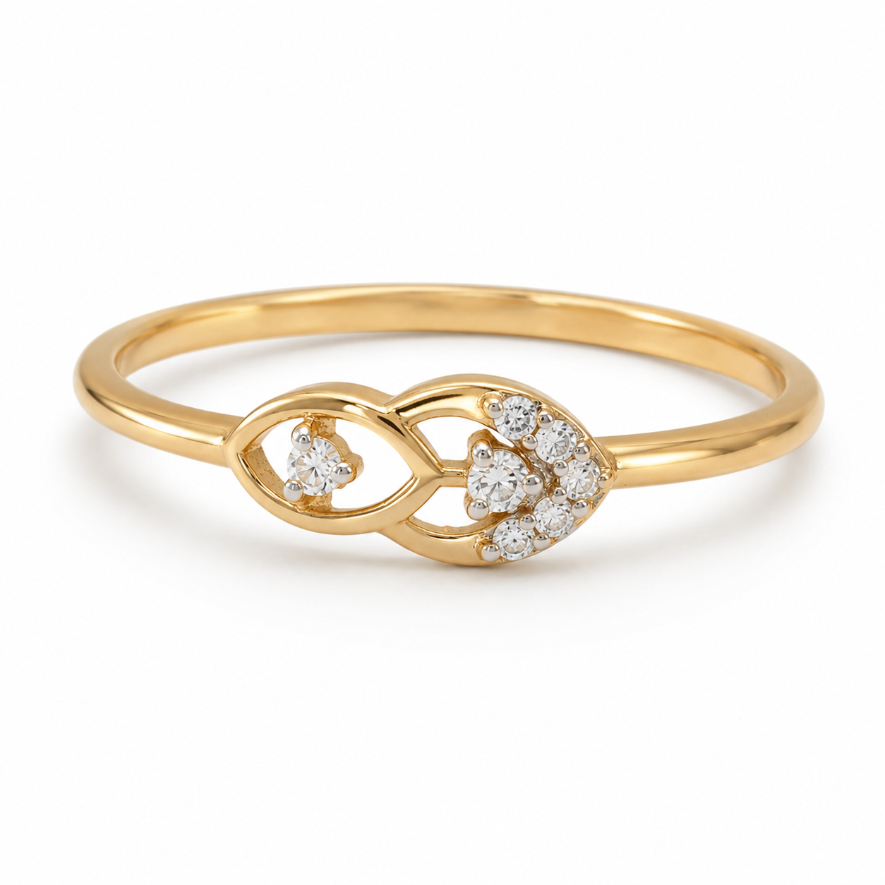 Everyday Sparkle 0.05ct Diamond Ring in 18K Gold