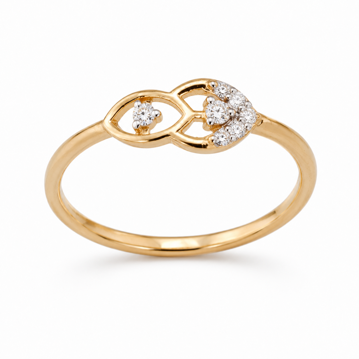 Everyday Sparkle 0.05ct Diamond Ring in 18K Gold