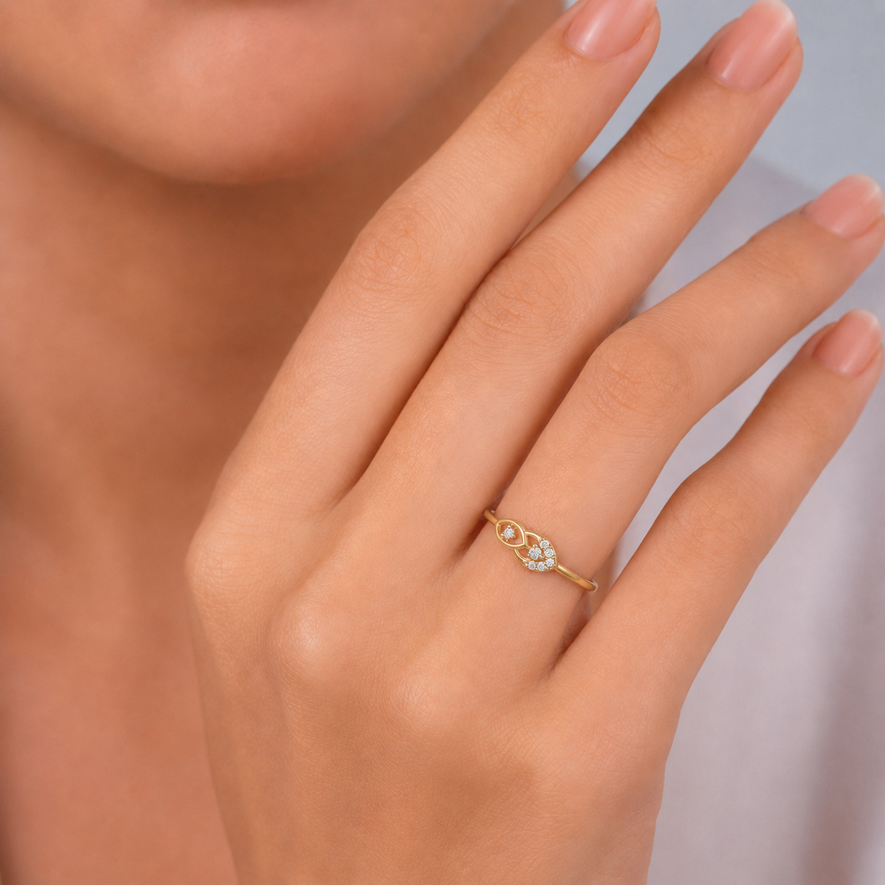 Everyday Sparkle 0.05ct Diamond Ring in 18K Gold