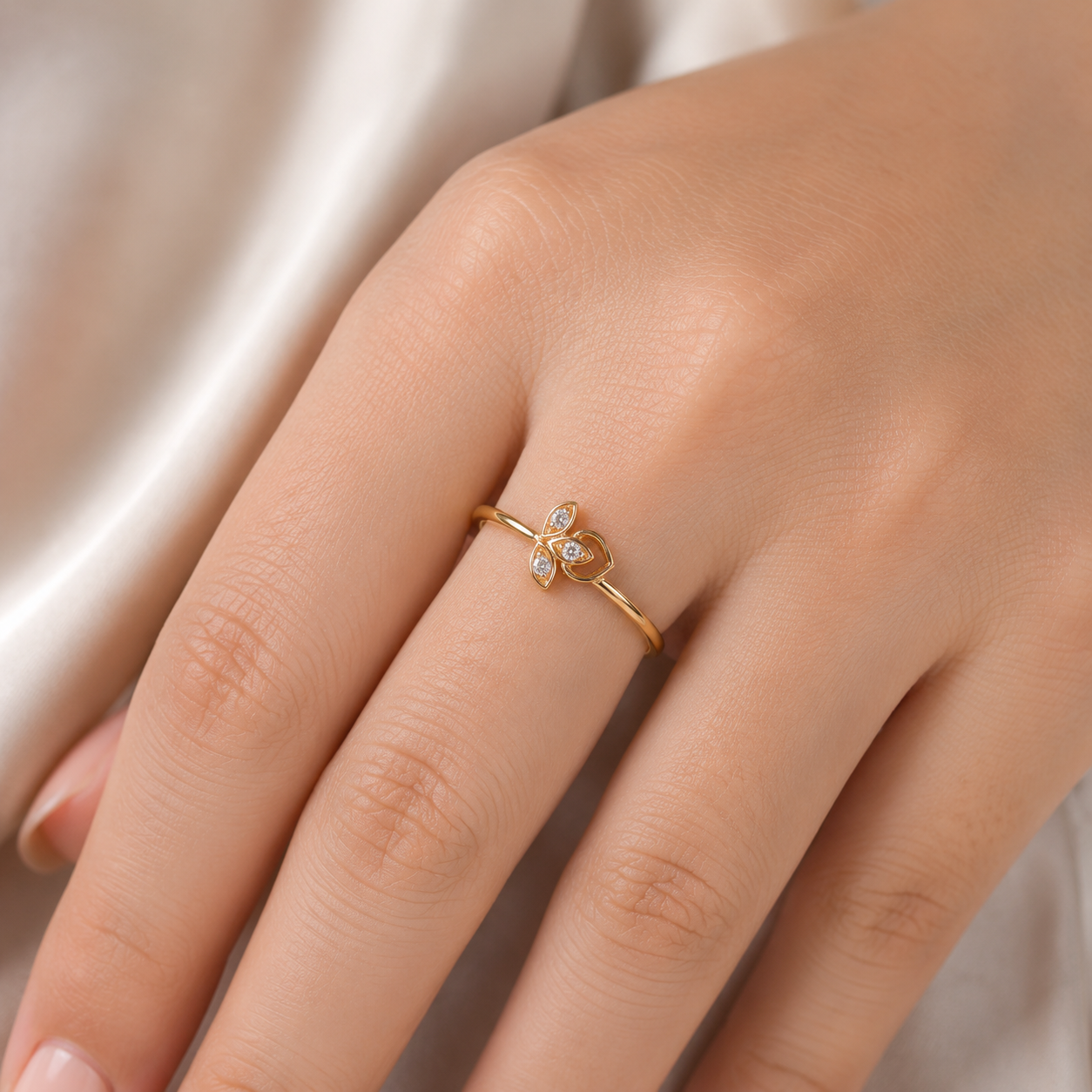 Everyday Sparkle 0.05ct Diamond Ring in 18K Gold