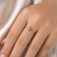 Everyday Sparkle 0.05ct Diamond Ring in 18K Gold