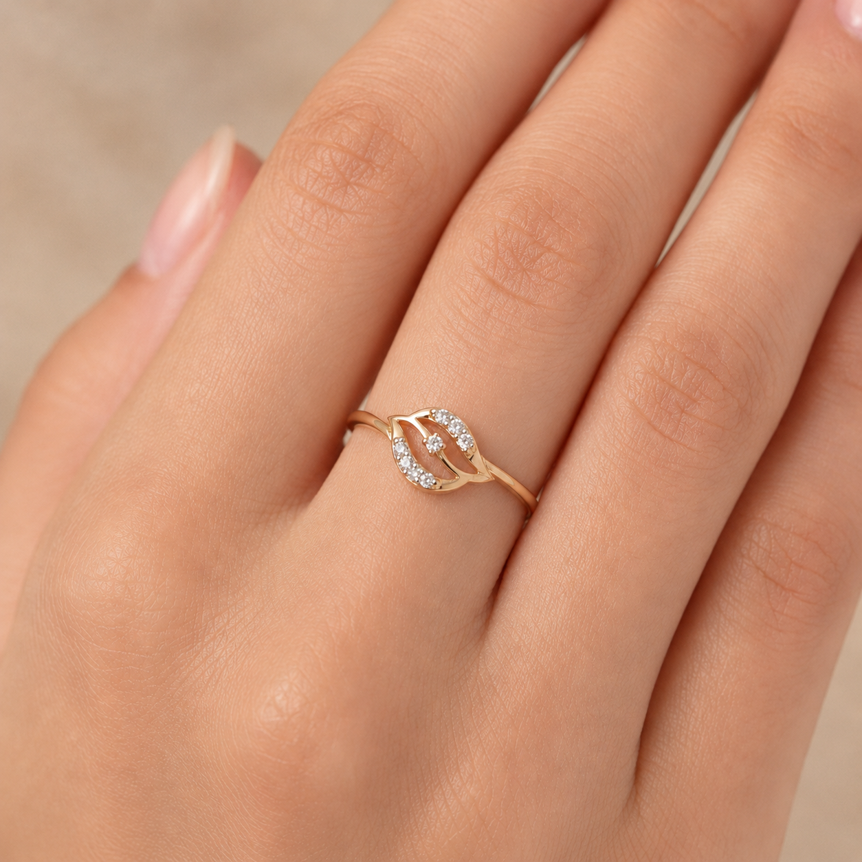 Everyday Sparkle 0.07ct Diamond Ring in 18K Gold