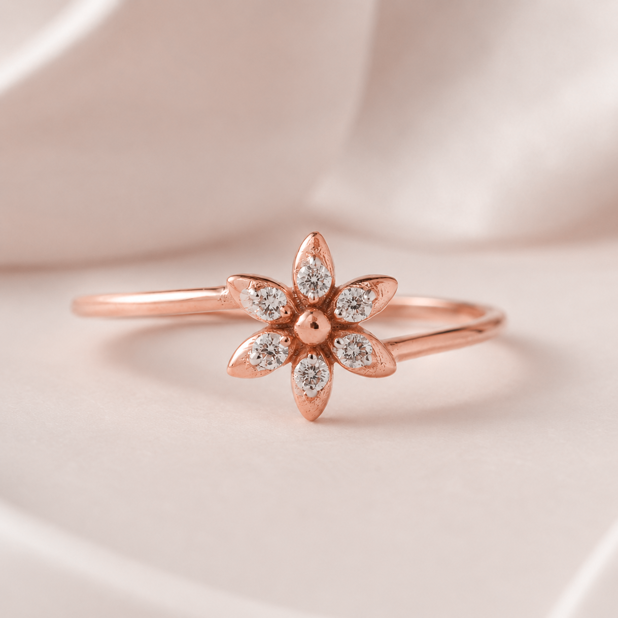 Everyday Sparkle 0.06ct Diamond Ring in 18K Gold