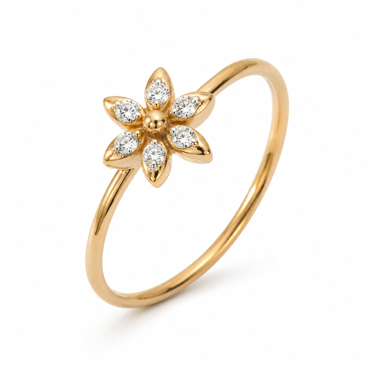 Everyday Sparkle 0.06ct Diamond Ring in 18K Gold