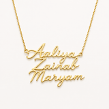 Personalized Three Name Necklace