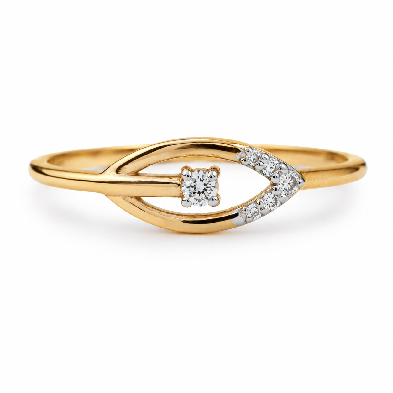 Everyday Sparkle 0.05ct Diamond Ring in 18K Gold