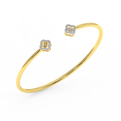 18K Gold Dancing Diamond Bangle