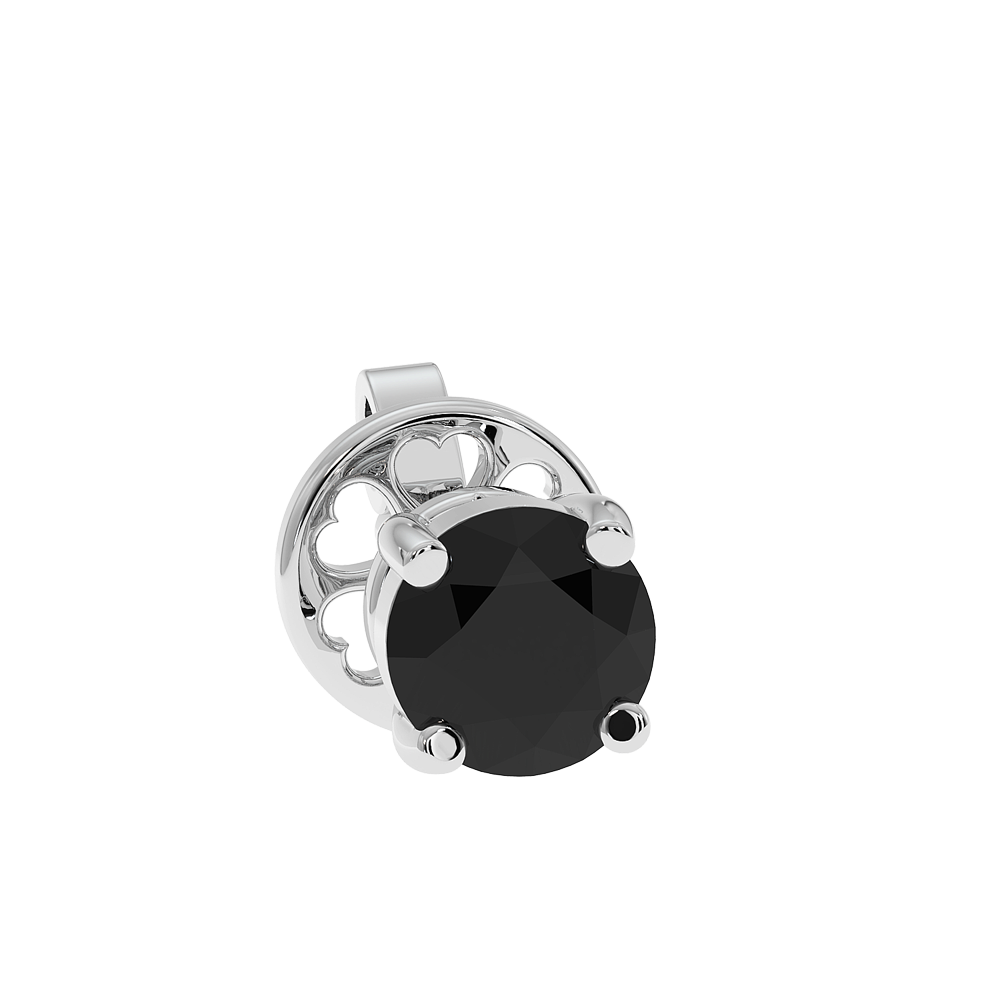 18K Gold Black Diamond Earrings
