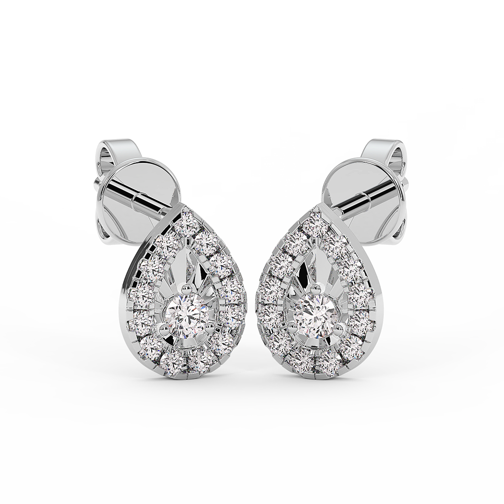 18K Gold Diamond Earrings