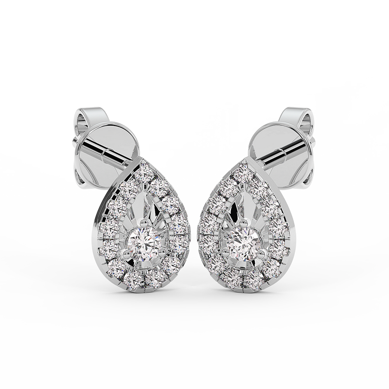 18K Gold Diamond Earrings
