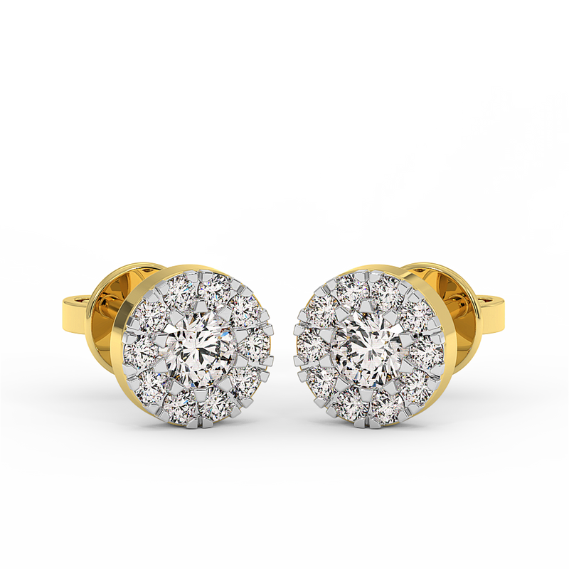 18K Gold Diamond Earrings